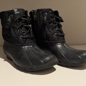 Sperry Women's Black Waterproof Duck Boots
